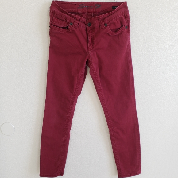 Seven7 Maroon Jeans - Picture 2 of 6